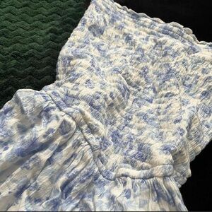 Aeropostale White Dress with Light Blue Floral Print